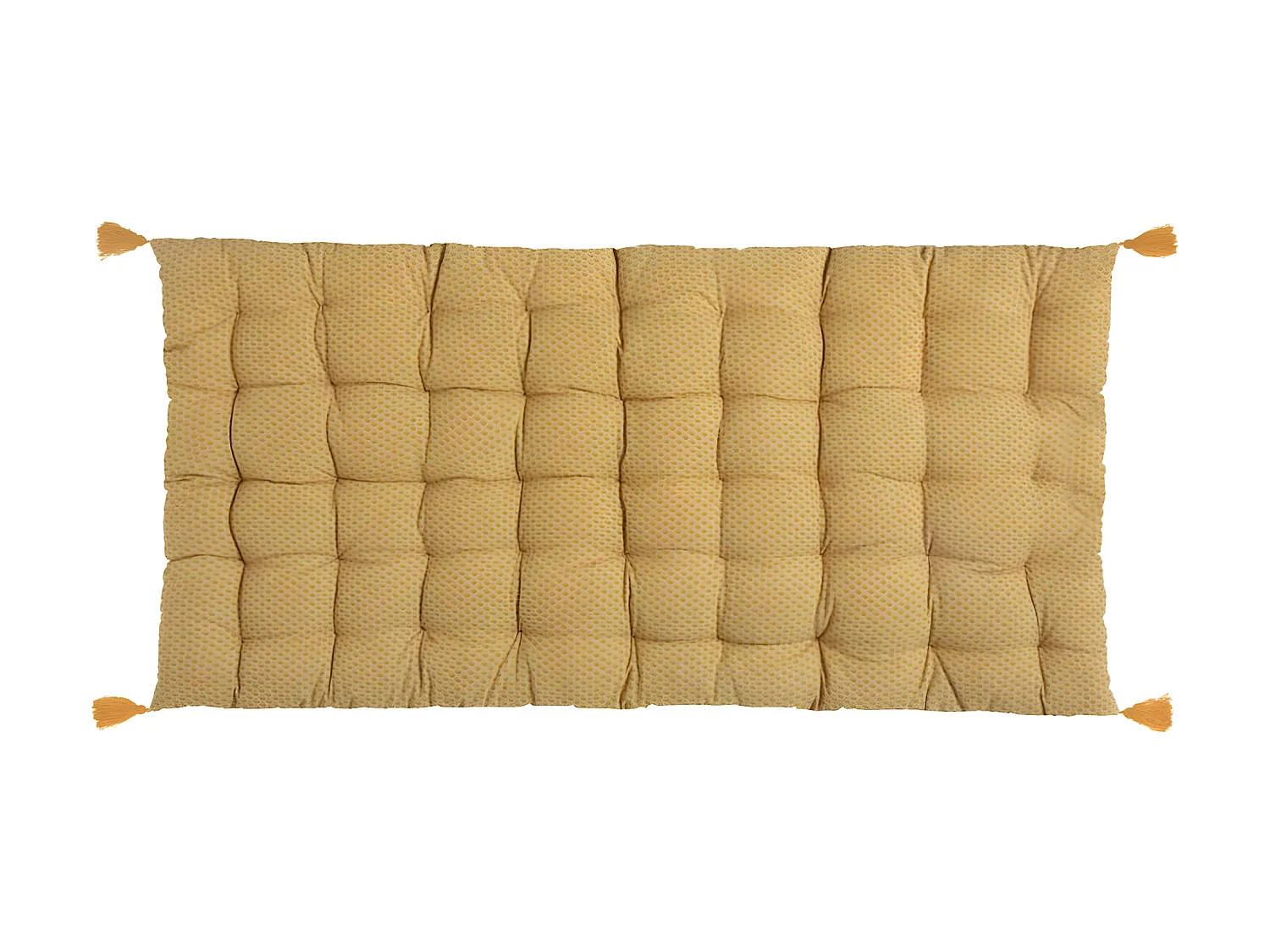 Matelas de Sol Ocre avec Pompons 60 x 120 cm