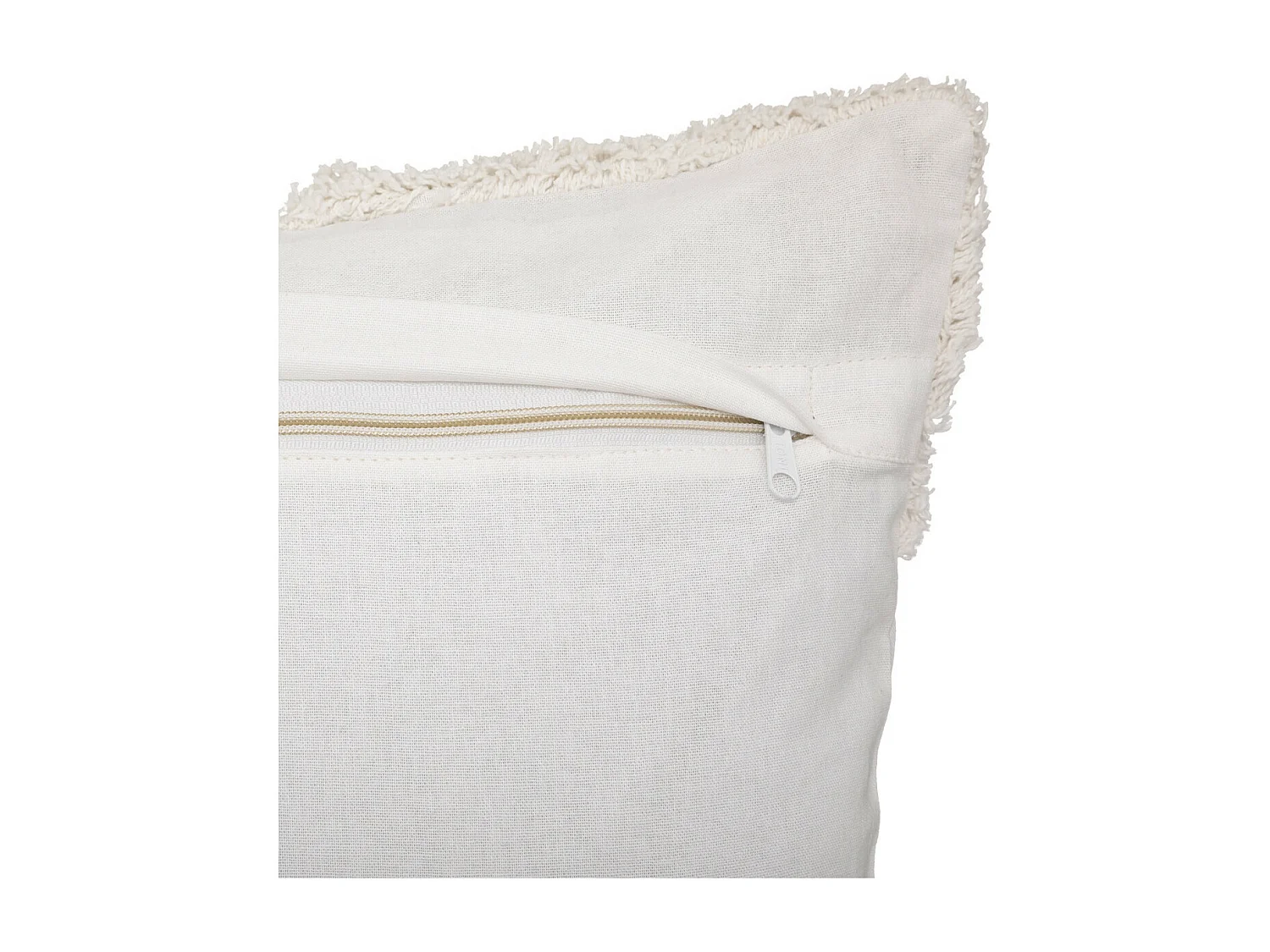 Housse de Coussin Ivoire motifs tuftés 40 x 40 cm