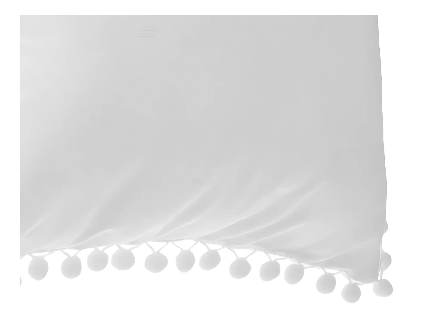 Coussin déhoussable avec Pompons Ivoire 40 x 40 cm