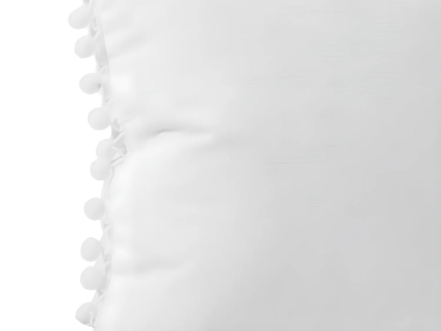 Coussin déhoussable avec Pompons Ivoire 40 x 40 cm