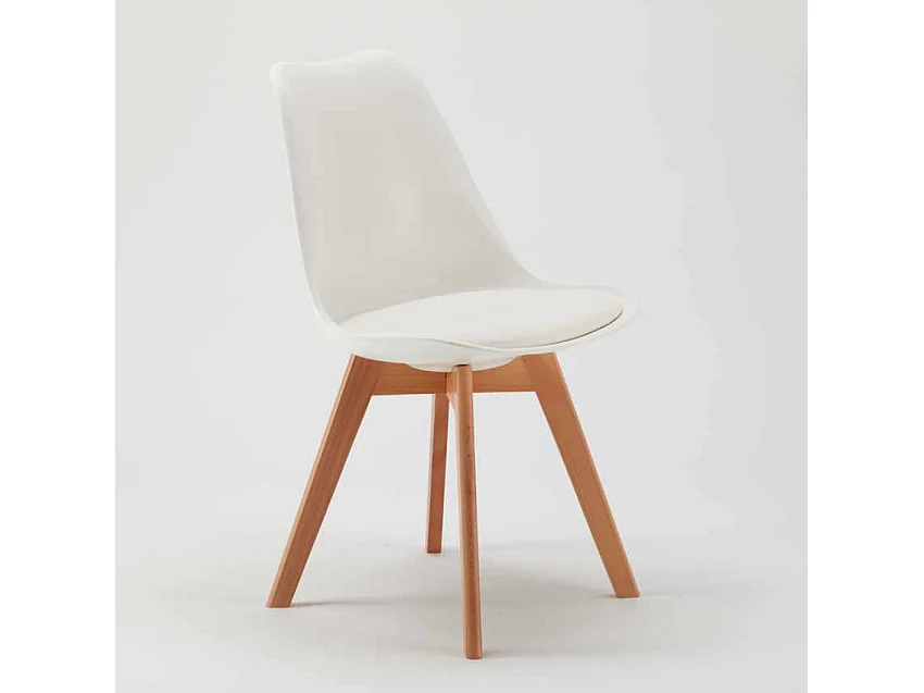 Tavolino Quadrato Nero 70x70cm Con 2 Sedie Interno Nordica Mojito - Bianco
