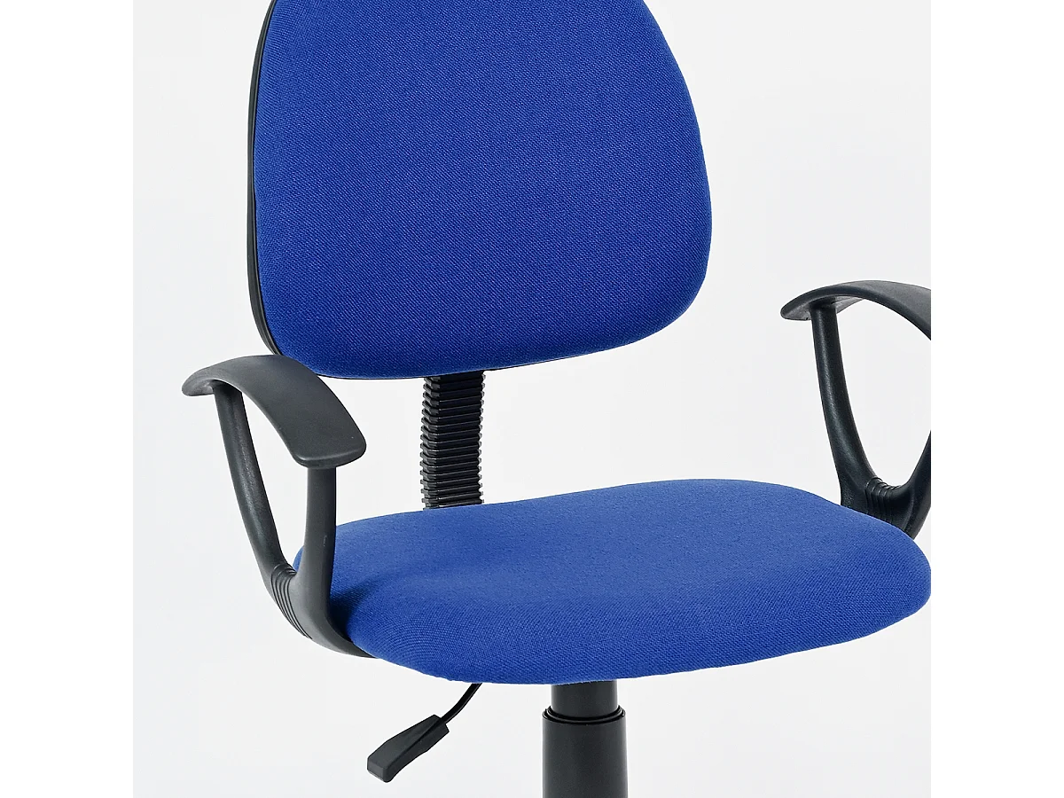 Sedia da scrivania imbottita e girevole in tessuto Atlas - Blu