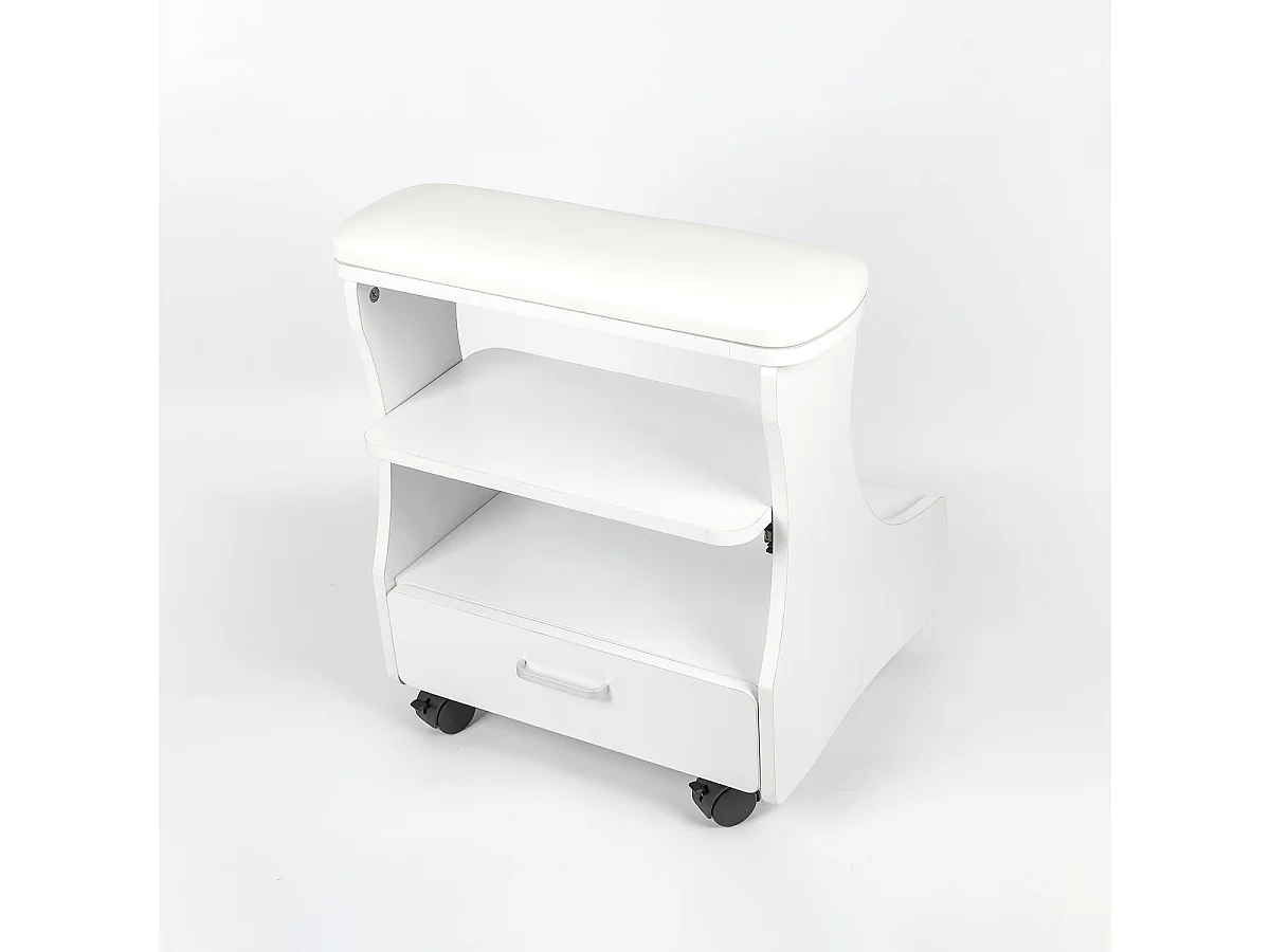 Poggiapiedi pedicure estetica con cuscino cassetto e 4 ruote Kaekoon