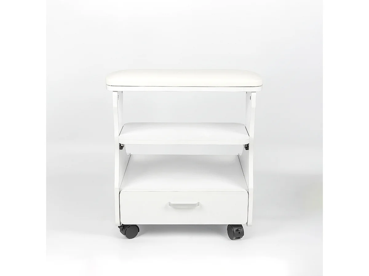 Poggiapiedi pedicure estetica con cuscino cassetto e 4 ruote Kaekoon