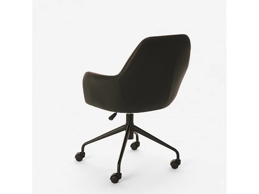 Modernes Design gepolstert Drehstuhl Büro höhenverstellbar Narew - Braun