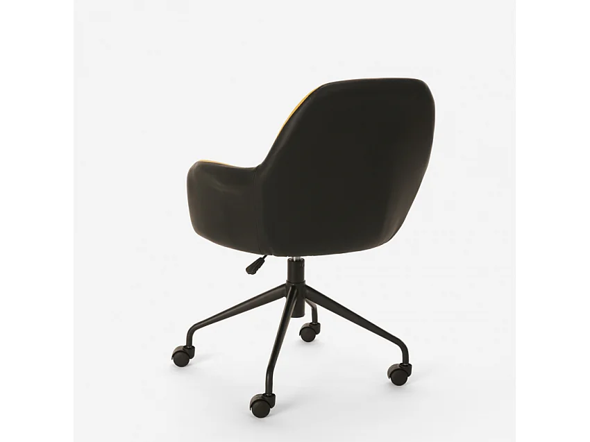 Modernes Design gepolstert Drehstuhl Büro höhenverstellbar Narew - Gelb