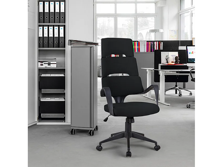 Silla ergonómica de oficina tejida de diseño clásico Motegi