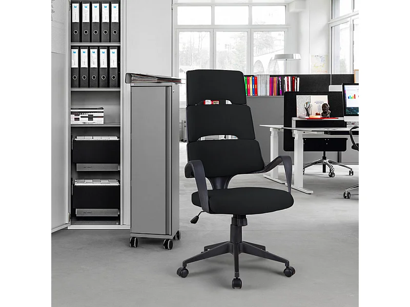 Silla ergonómica de oficina tejida de diseño clásico Motegi