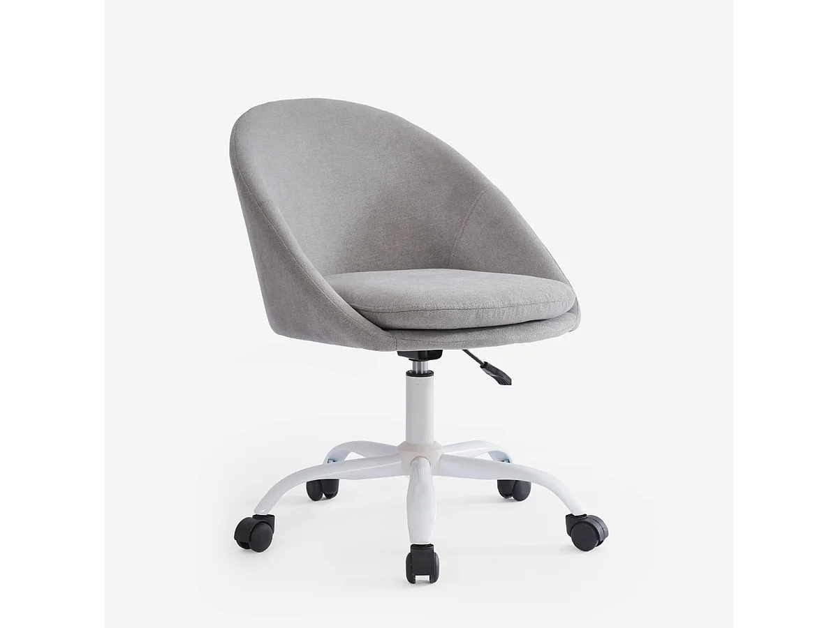 Stuhl Büro drehbar aus Stoff höhenverstellbar Mikro - Grau