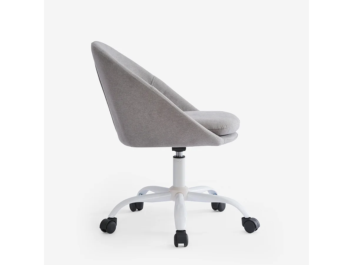 Stuhl Büro drehbar aus Stoff höhenverstellbar Mikro - Grau