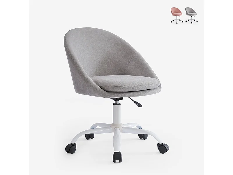 Stuhl Büro drehbar aus Stoff höhenverstellbar Mikro - Grau