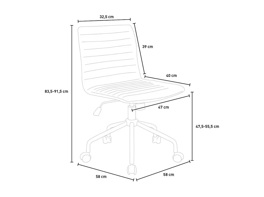 Silla de oficina ergonómica regulable gris Zolder Moon