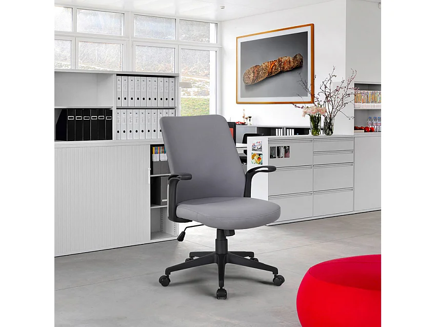 Silla de oficina clásica ergonómica tejida y ajustable Mugello