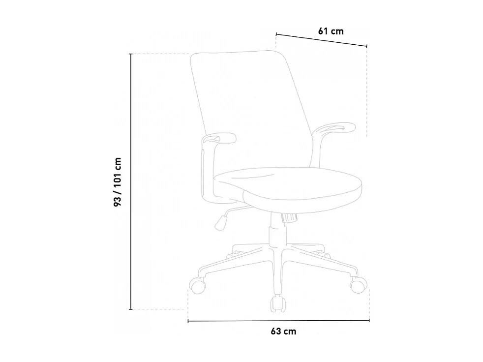 Silla de oficina clásica ergonómica tejida y ajustable Mugello