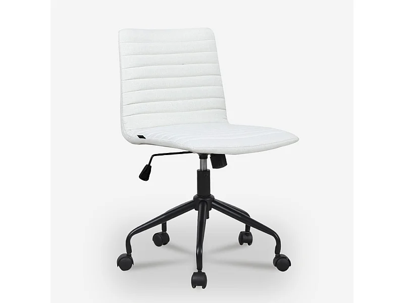 Silla de oficina de diseño regulable ergonómica tejido blanco Zolder Light