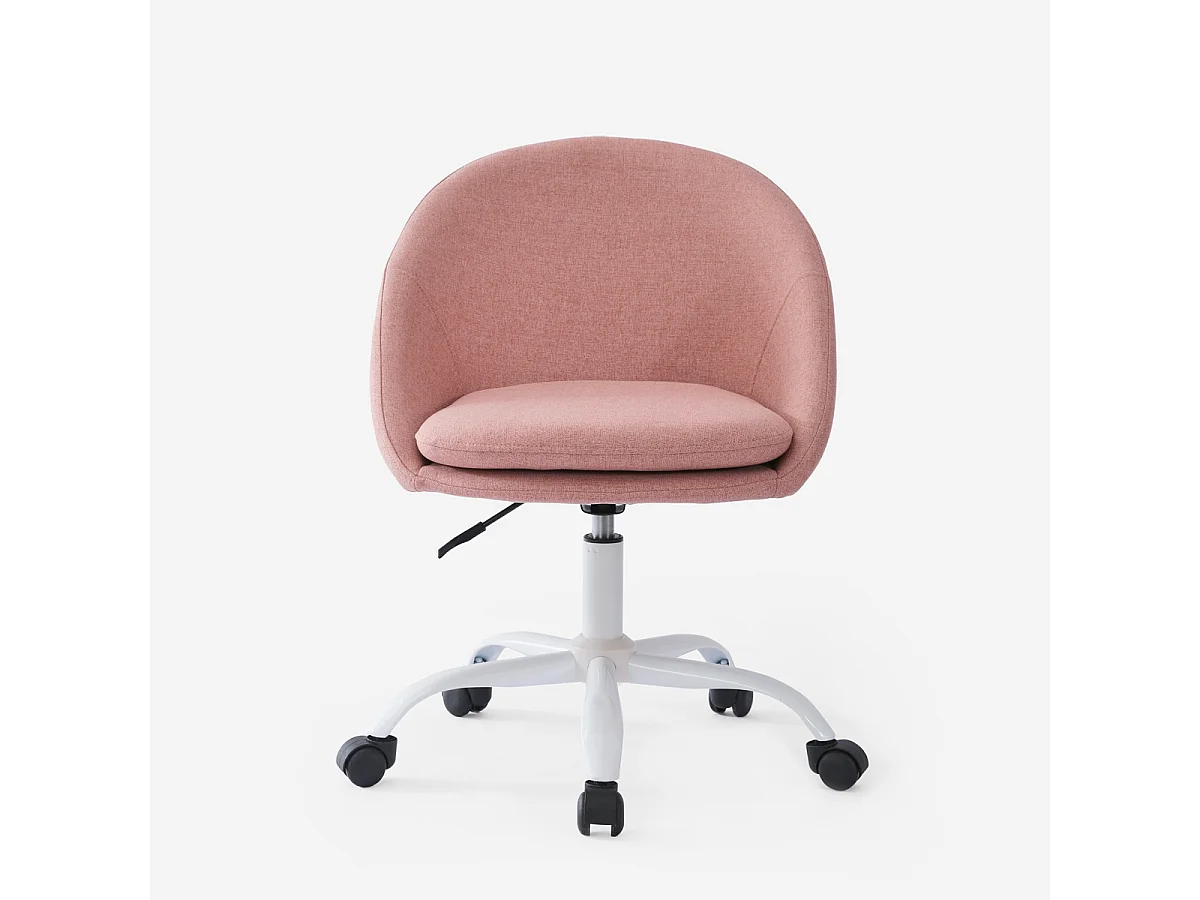 Stuhl Büro drehbar aus Stoff höhenverstellbar Mikro - Pink