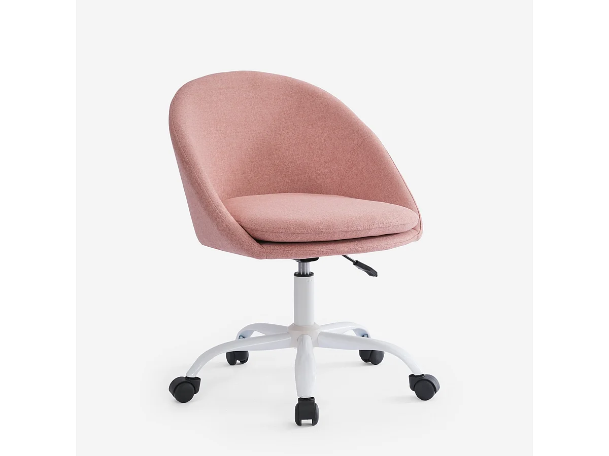 Stuhl Büro drehbar aus Stoff höhenverstellbar Mikro - Pink