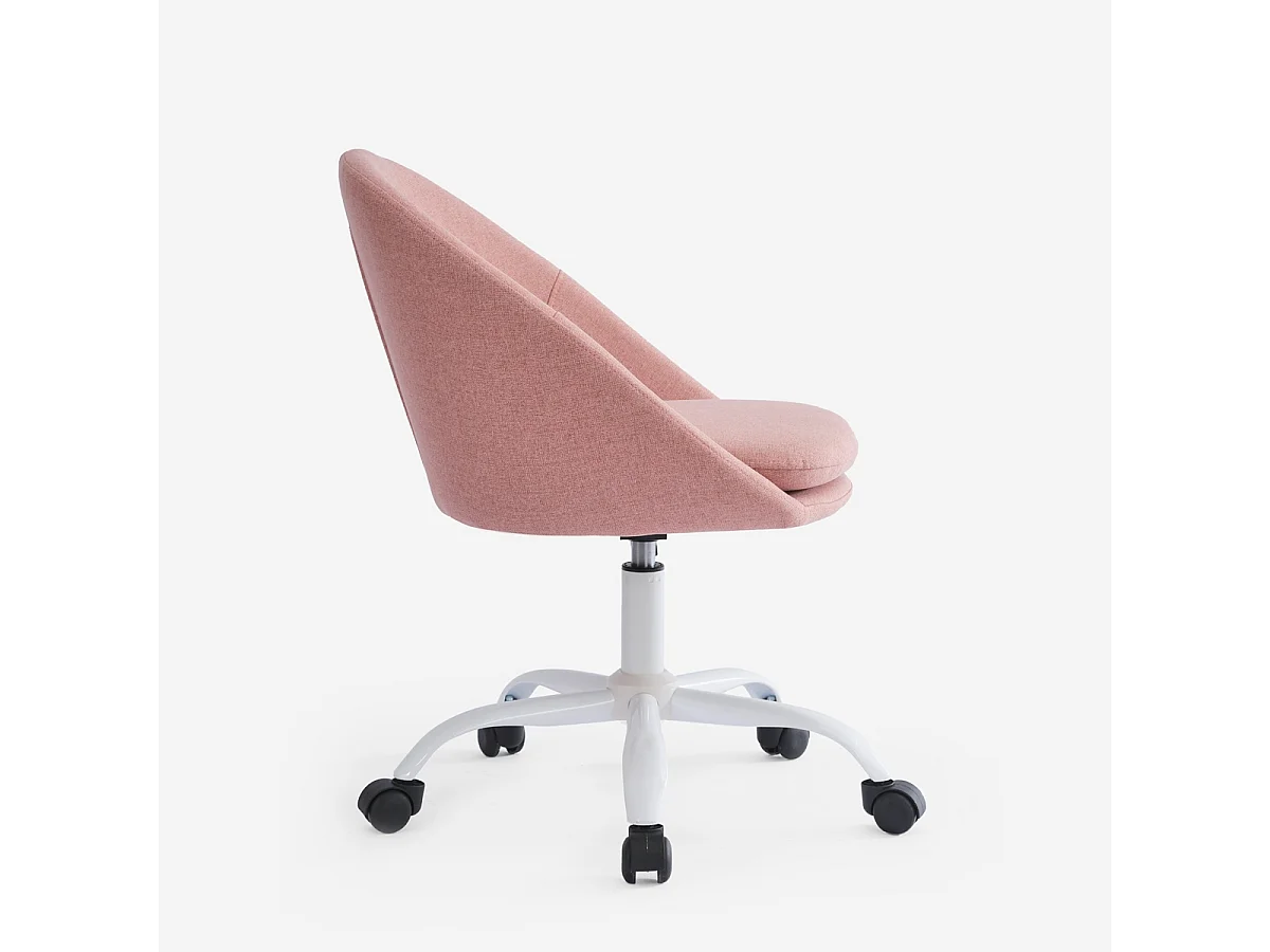 Stuhl Büro drehbar aus Stoff höhenverstellbar Mikro - Pink