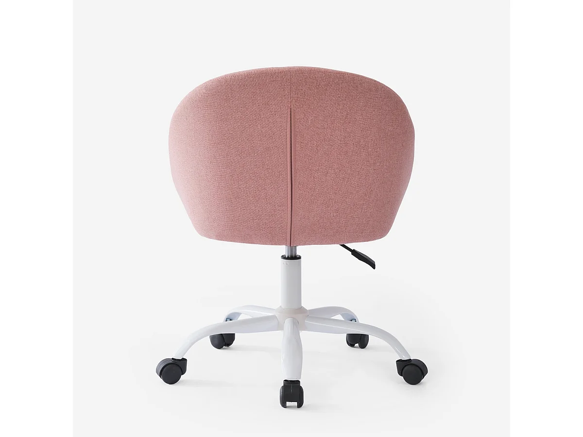 Stuhl Büro drehbar aus Stoff höhenverstellbar Mikro - Pink