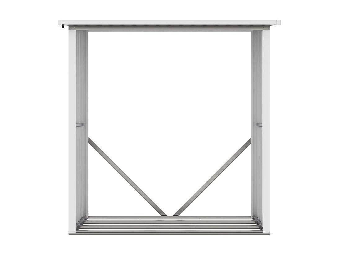 Leñera de jardín de metal para exterior 182x89x190 cm Vipiteno