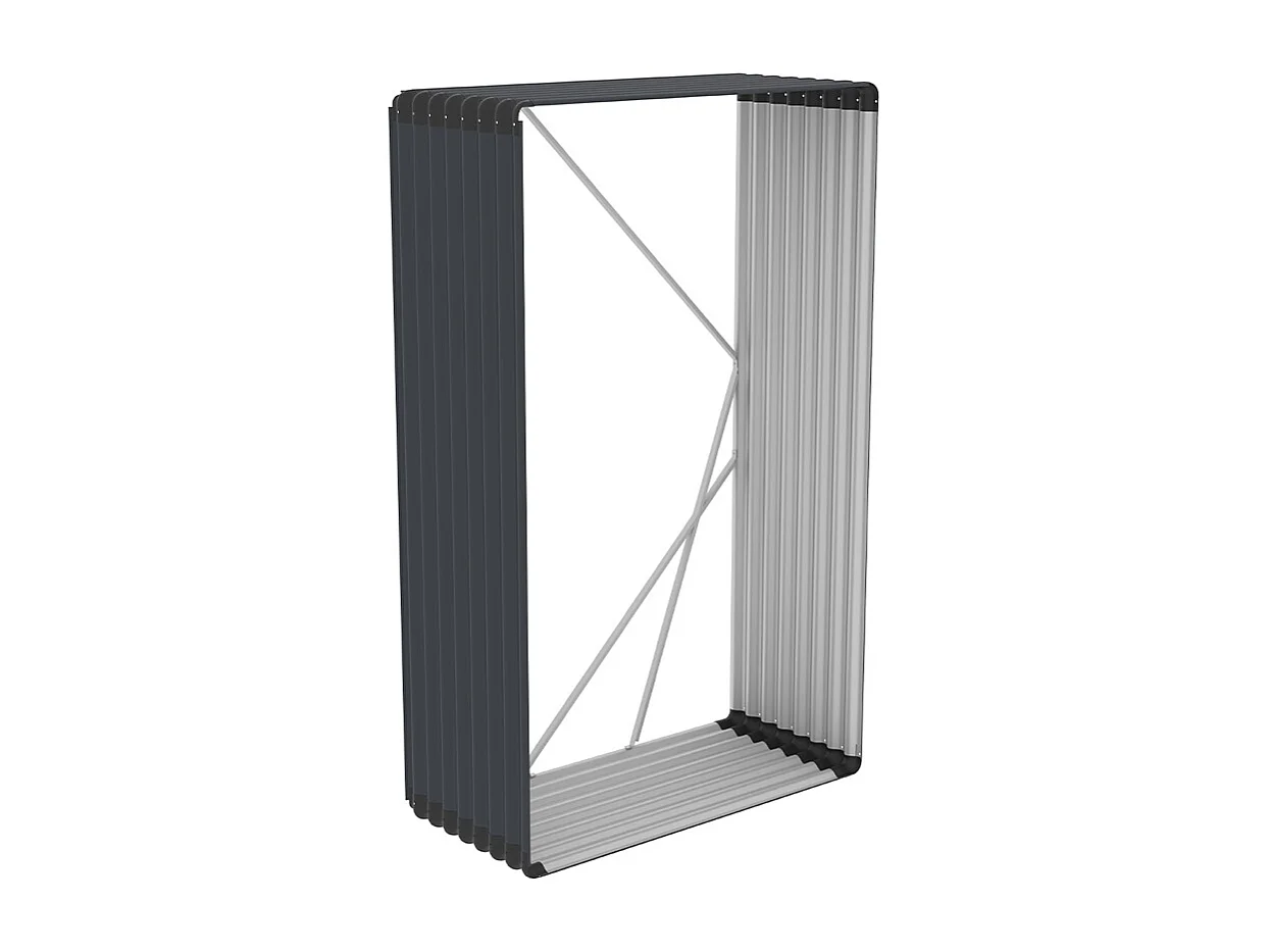 Leñera para jardín de metal para exterior 110x52x180 cm Courmayeur