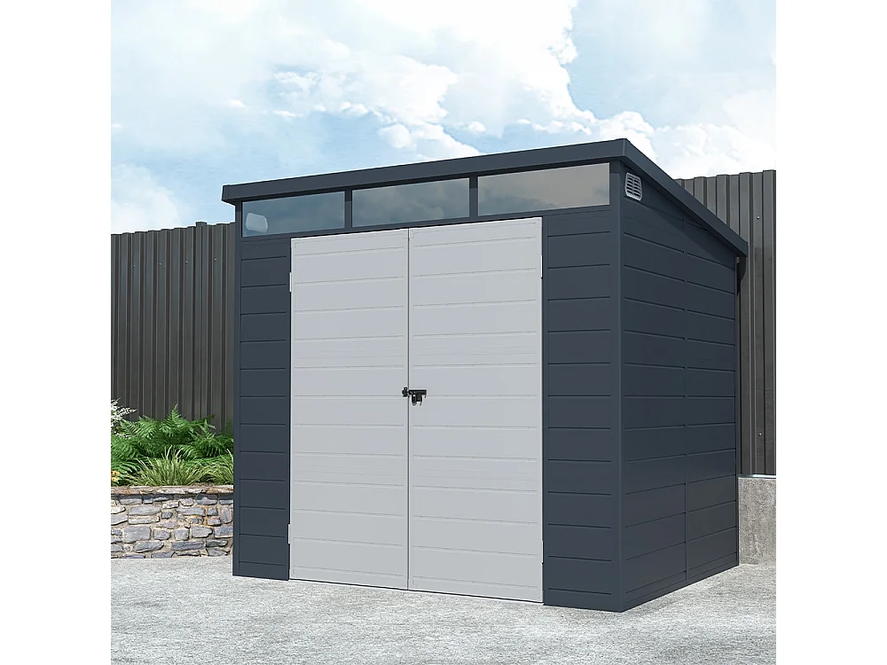 Casetta box attrezzi da giardino in polipropilene 238x191x215cm Bolsena