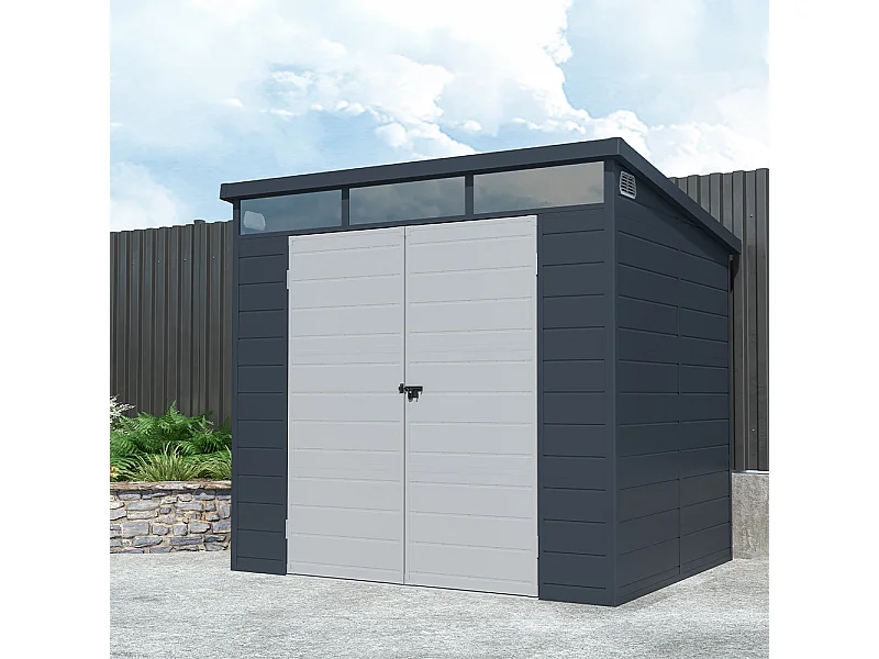 Casetta box attrezzi da giardino in polipropilene 238x191x215cm Bolsena