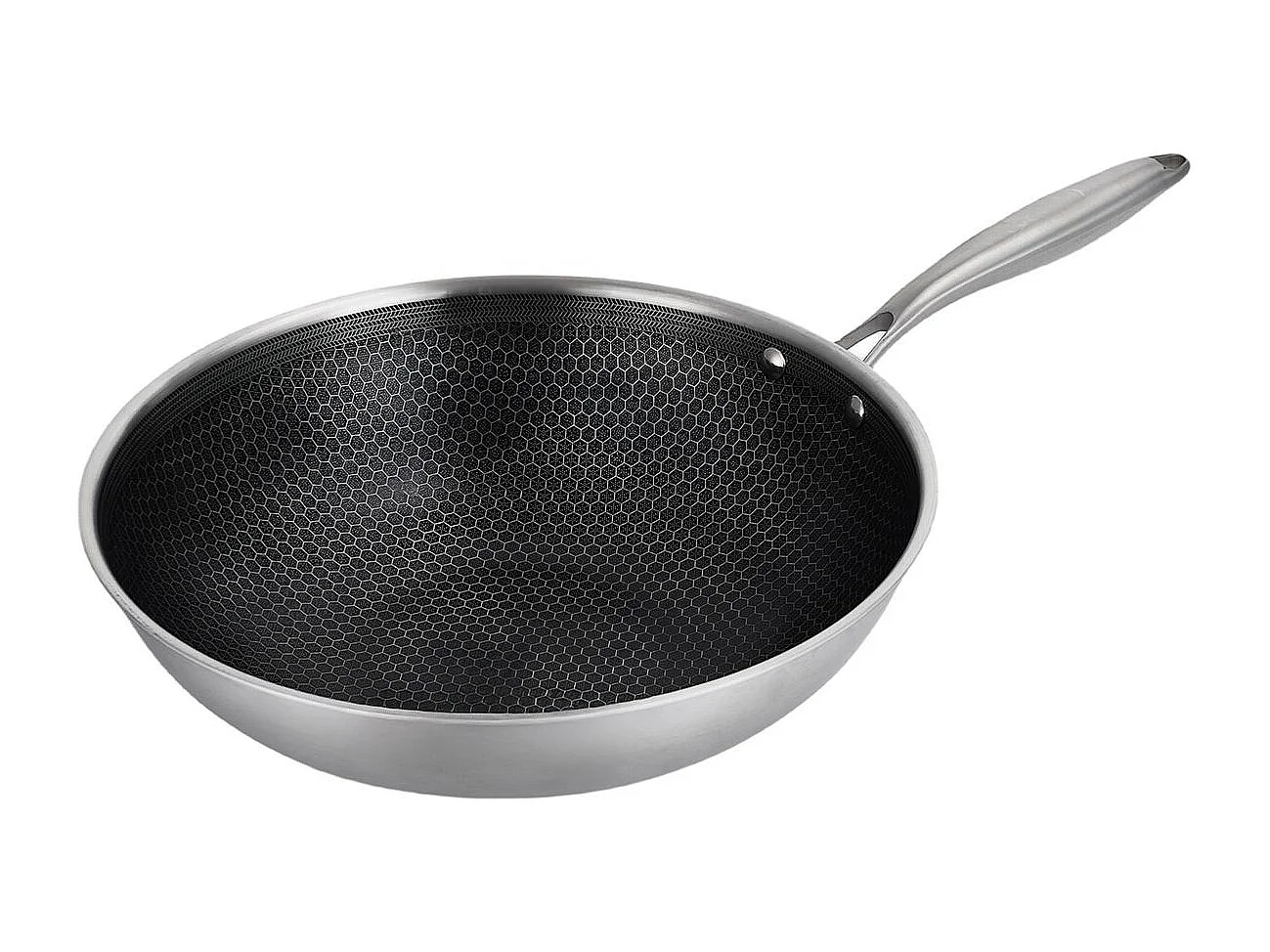 Wok 32cm triplex - "BlackSteel"