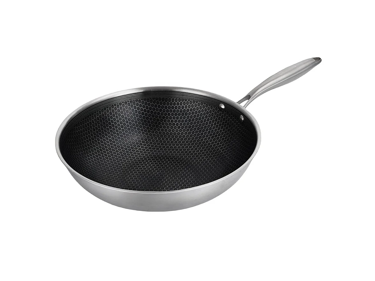 Wok 32cm triplex - "BlackSteel"