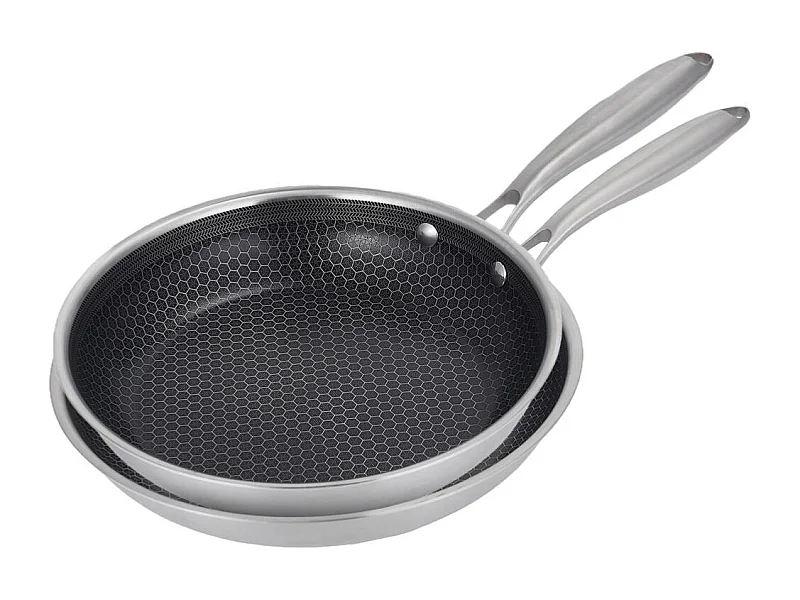 Set de 2 poêles 24/28cm triplex - "BlackSteel"