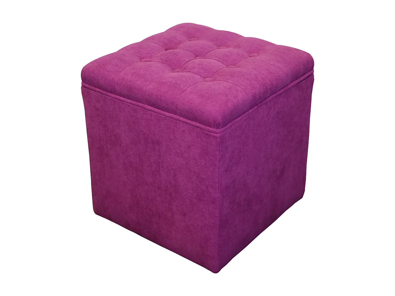 Pouf da interno fucsia in stoffa