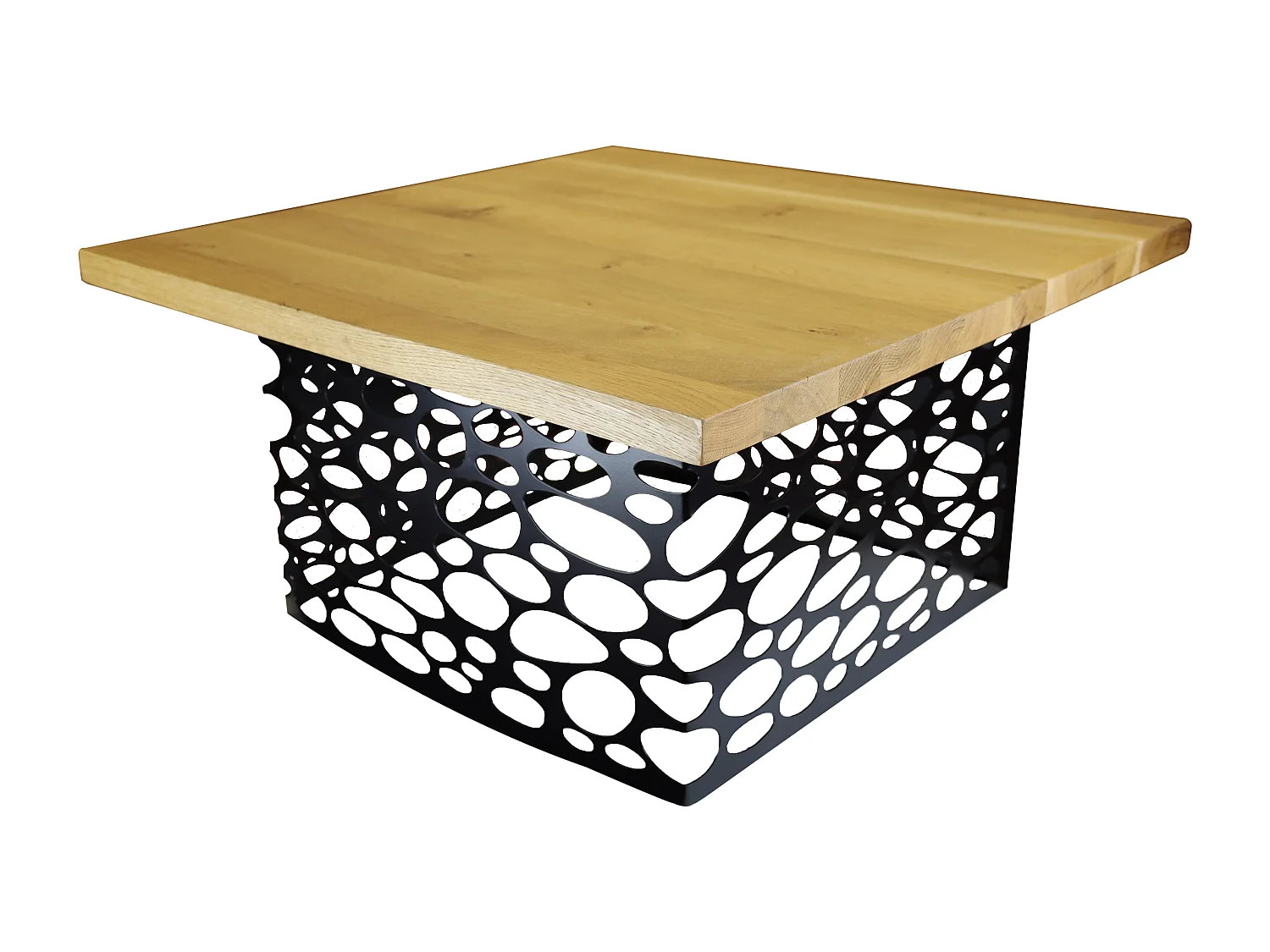 Tavolo club artigianale in legno massello di rovere