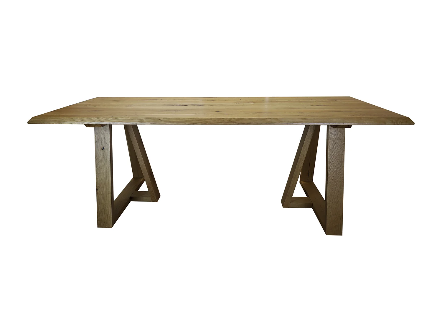 Tavolo da pranzo artigianale rovere bordo inclinato