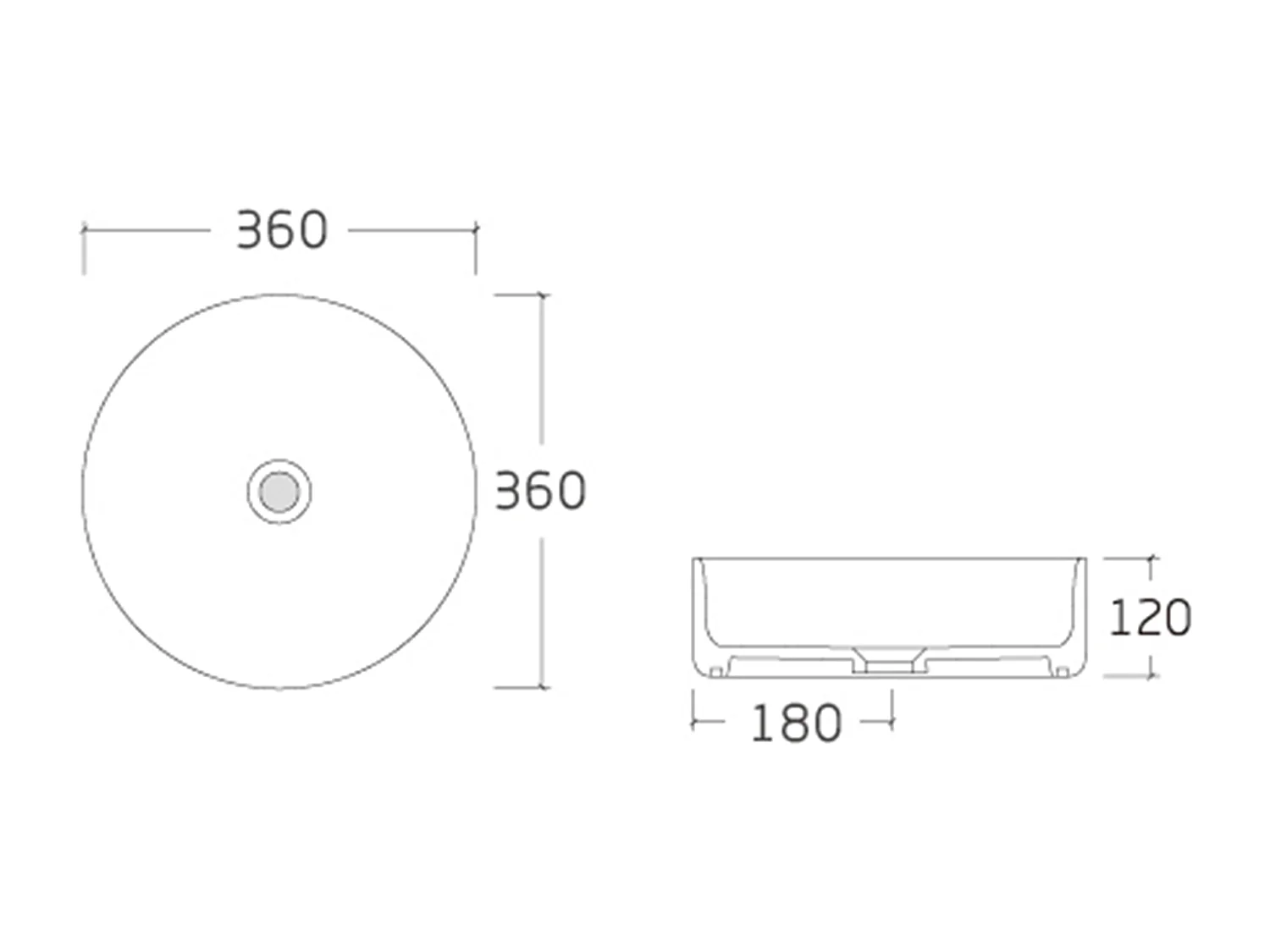 Meuble de salle de bain suspendu en bois de mindi avec double vasque à poser ronde en céramique- 150 cm - TIDORE