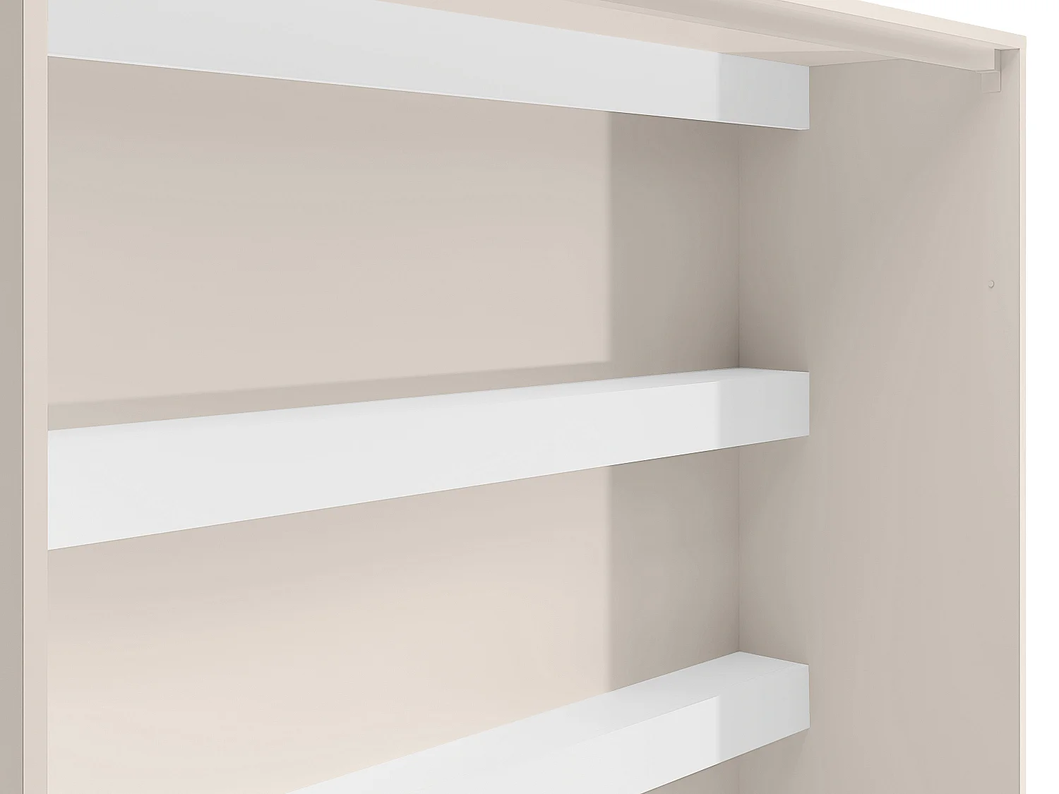 Lit escamotable 160 x 200 cm - Ouverture verticale manuelle - Avec LEDs - Beige + Matelas - RAPILI