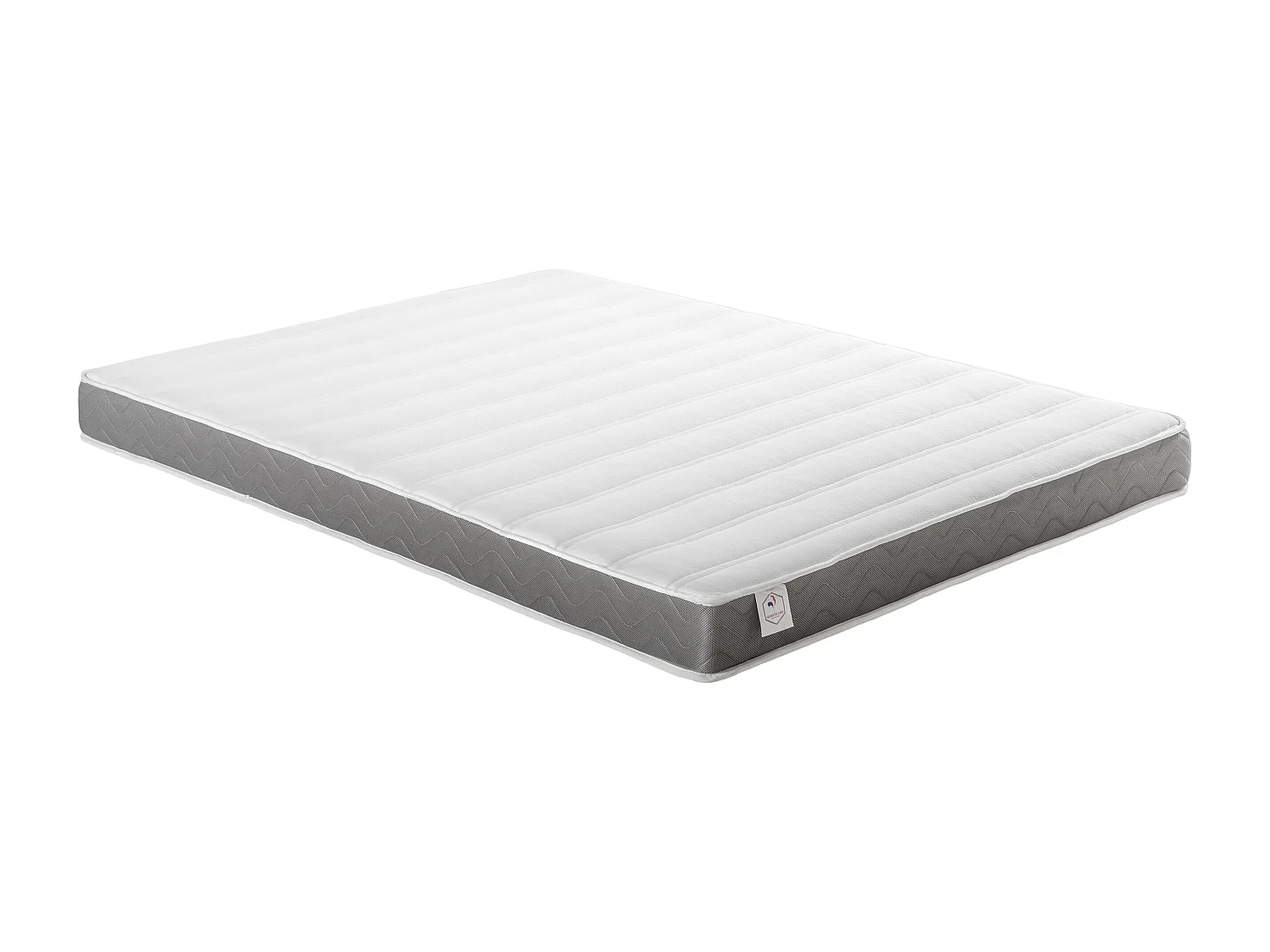Wall bed 160 x 200 cm - manual vertical opening - with LED lighting - beige + mattress - RAPILI