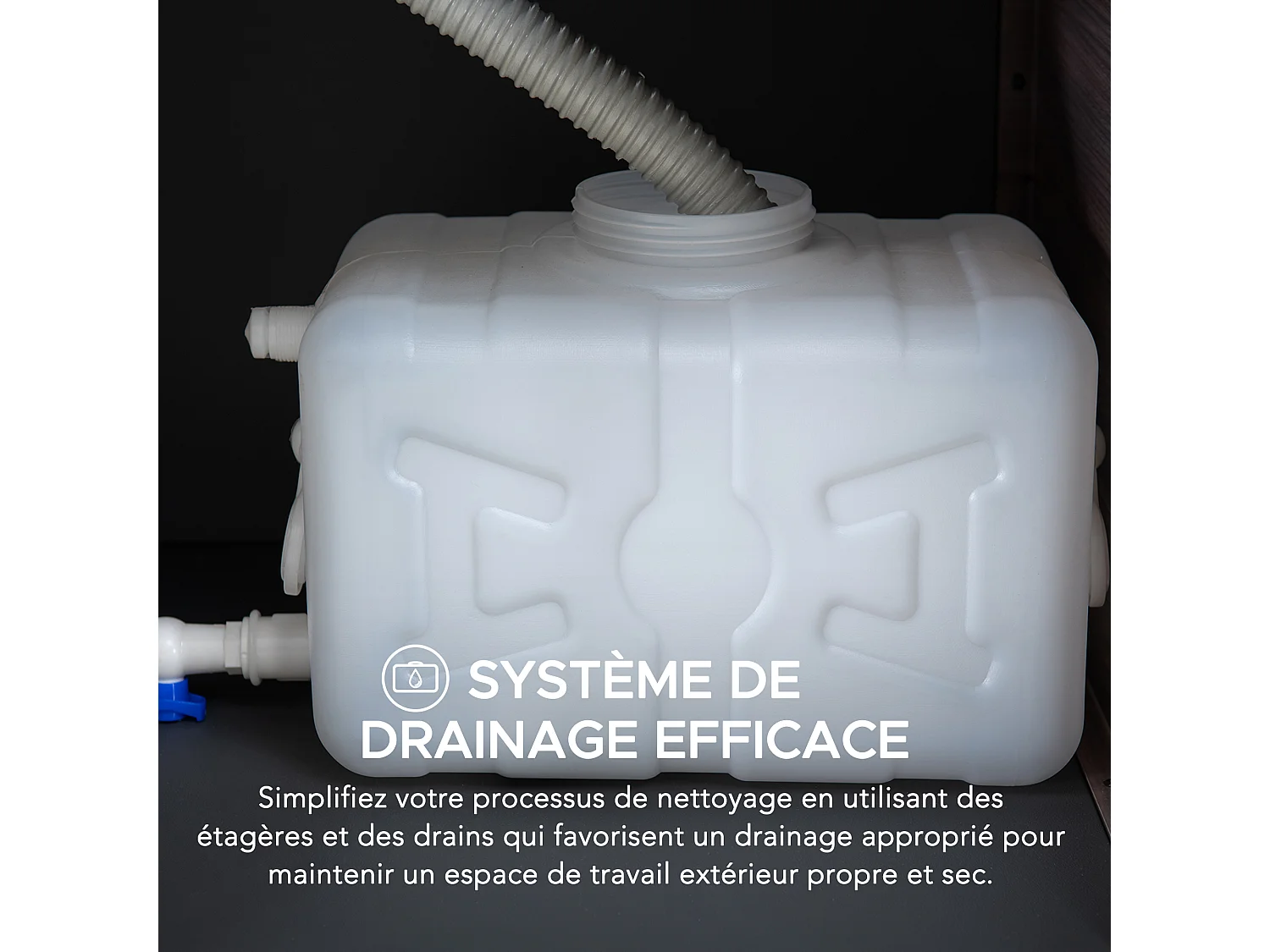 Évier de cuisine en acier inoxydable avec armoire MAMBO