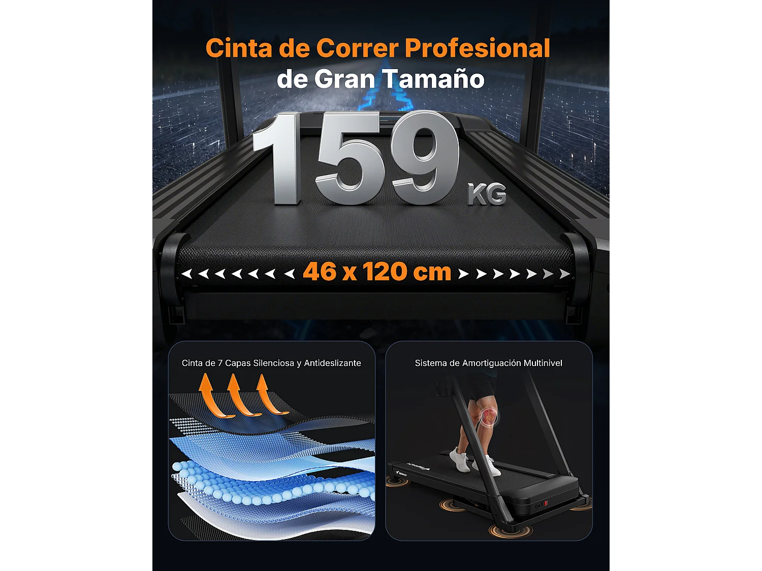 Tapis de Course MERACH, Bluetooth, LCD, Moteur Puissant, Inclinaison Automatique, Bande Silencieuse, 20 Programmes, Compatible Avec une Application