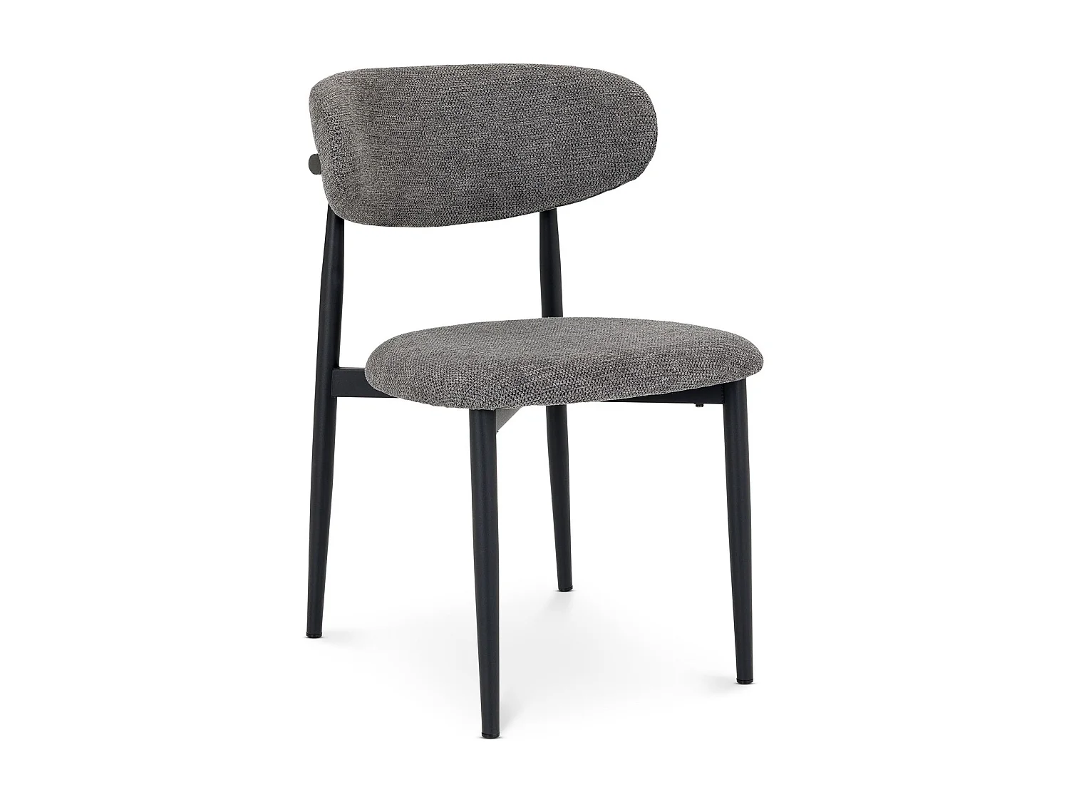 Lot de 2 Chaises AZUL en Tissu Gris, Chaise de Salle à Manger et Cuisine au Look Moderne, Assise Rembourrée, Dossier Enveloppant