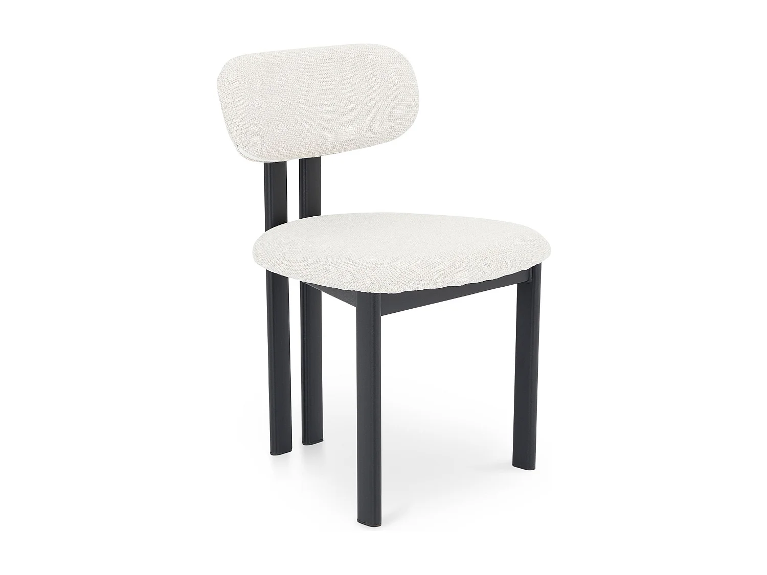 Lot de 2 Chaises FRANCA en Tissu Blanc, Chaise de Salle à Manger et Cuisine au Look Moderne, Pieds en métal