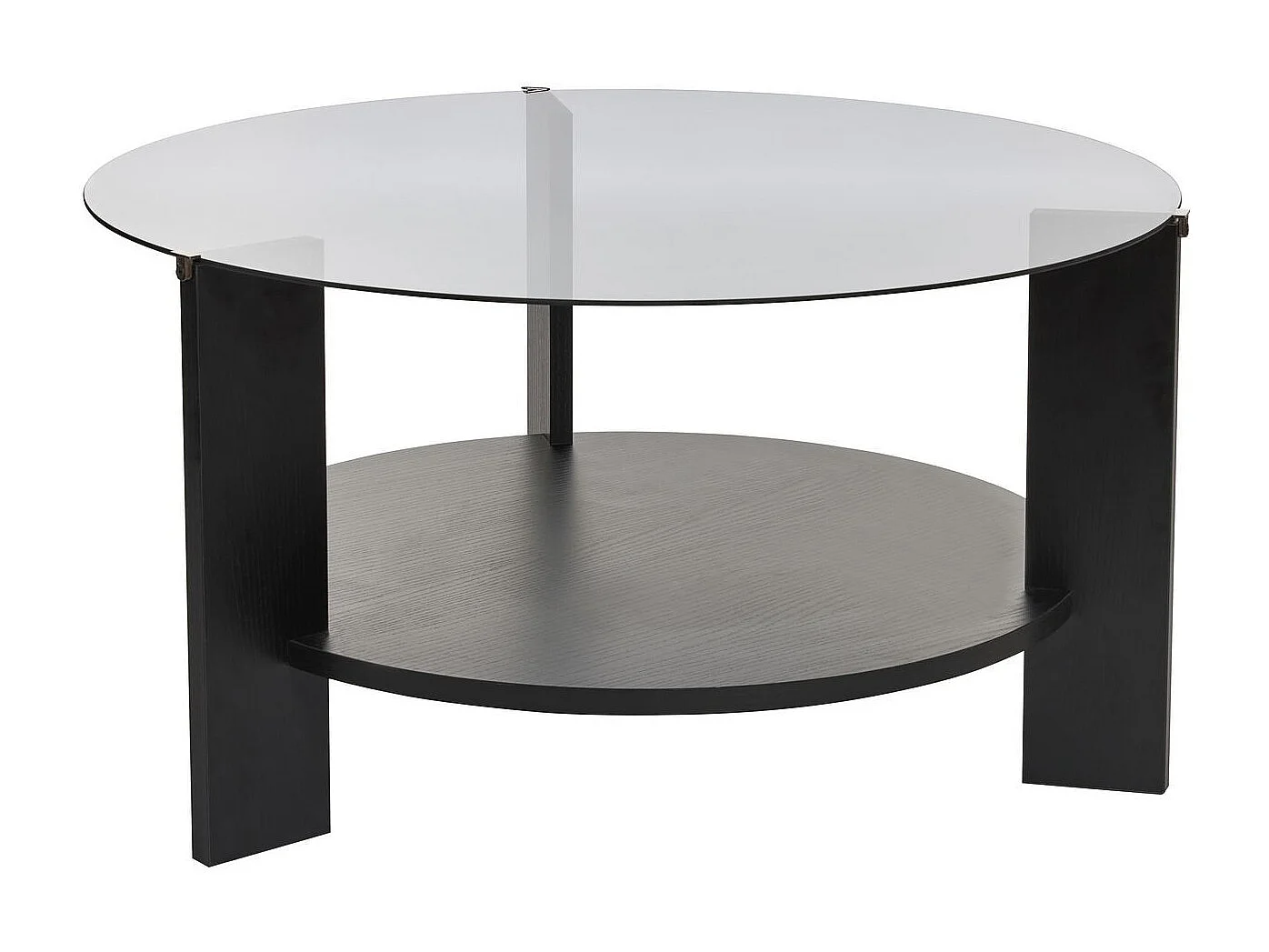 Table basse en bois "Clara" - 75 x 75 x 40 cm - Bois NoirFumée