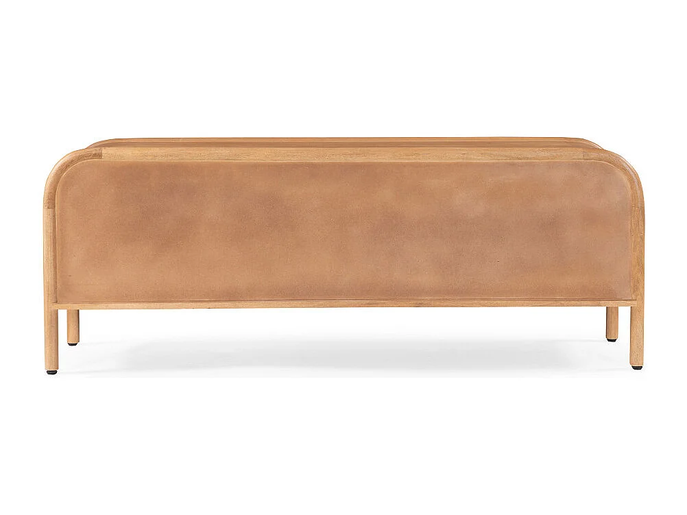 Bali - Meuble TV 2 portes en bois massif L150cm - Bois clair