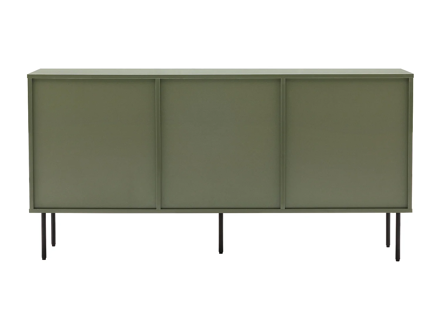 Buffet 2 portes et 3 tiroirs décor mélaminé 150 cm vert olive