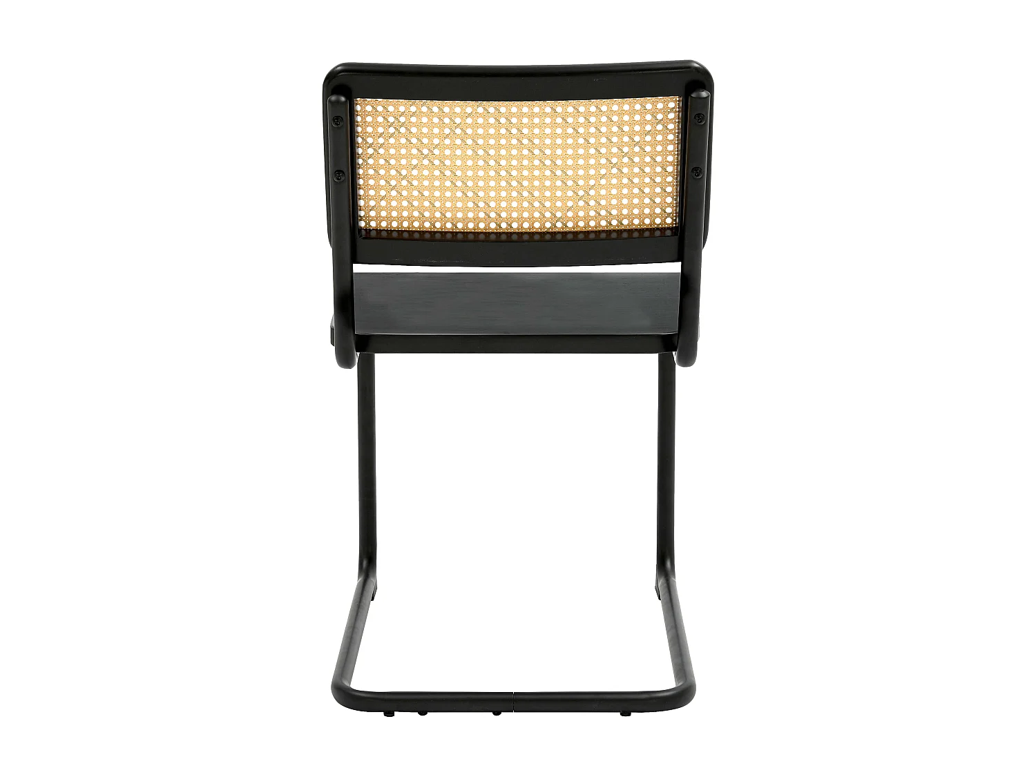 Lot de 2 chaises en métal et bois noir