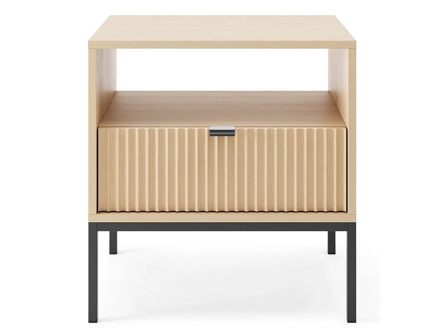 Table de chevet – avec tiroir – aspect chêne – 54 cm – VELLORE