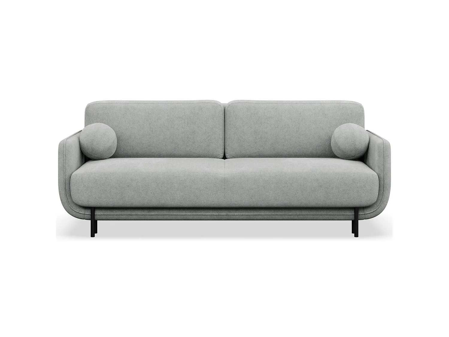3-Sitzer Schlafsofa – Strukturstoff – Hellgrau – OVALS