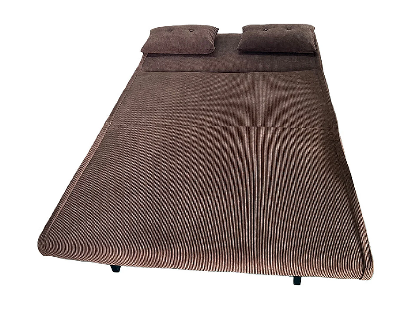 Canapé convertible en velours côtelé chccolat 2 places ENNIS