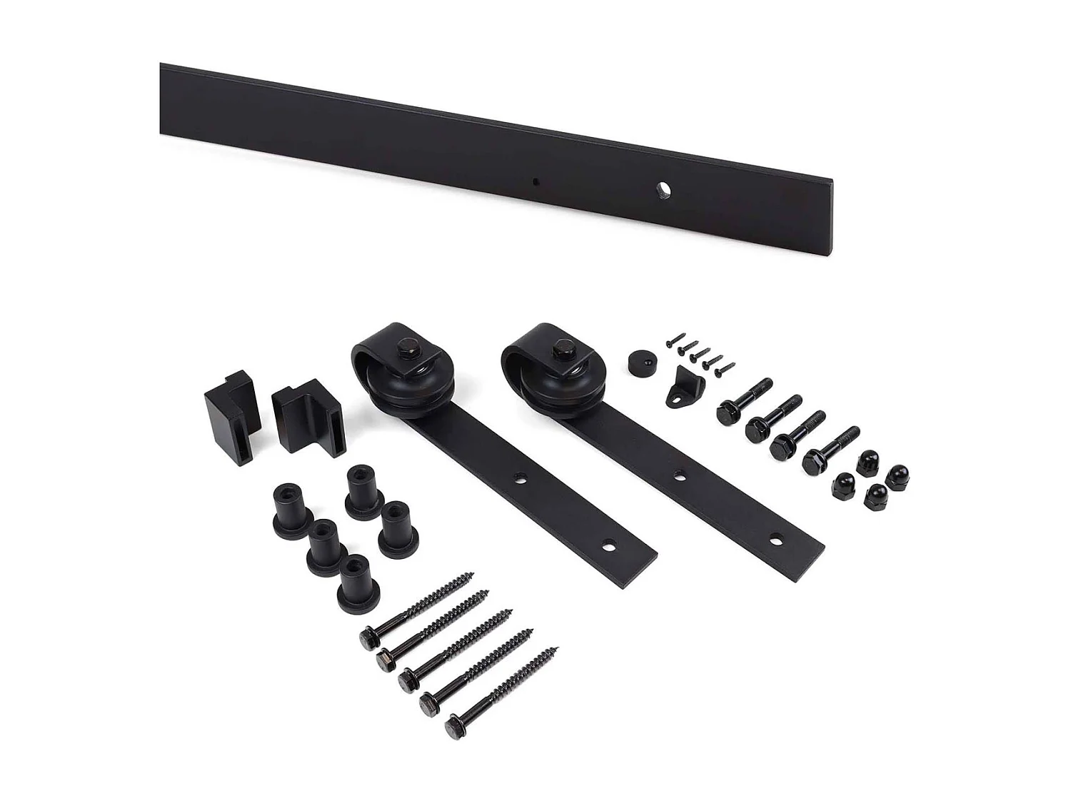 Kit de quincaillerie pour porte coulissante suspendue en bois Barn Sans fermeture amortie