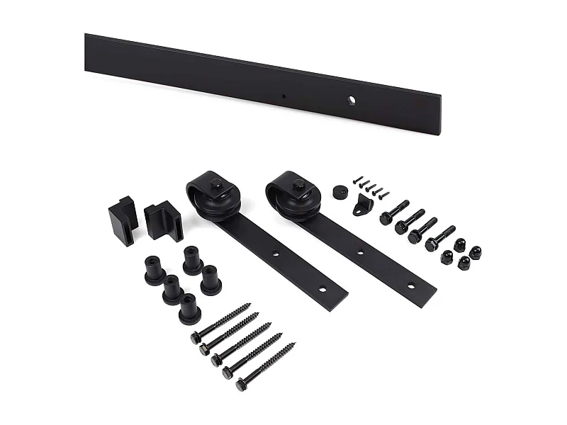 Kit de quincaillerie pour porte coulissante suspendue en bois Barn Sans fermeture amortie