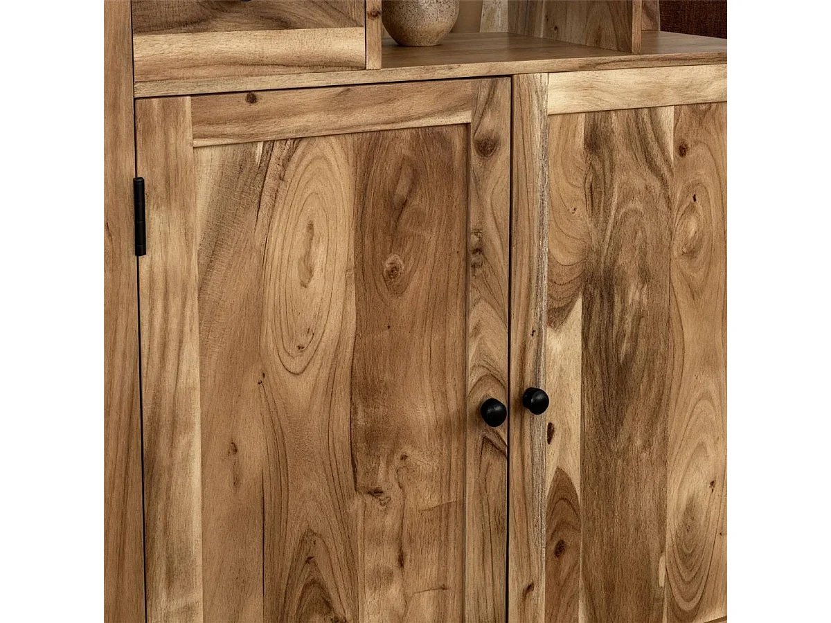 Bibliothèque asymétrique en bois d'acacia Nathan